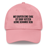 Baseballkappe "Wo Saufen Eine Ehre Ist..."